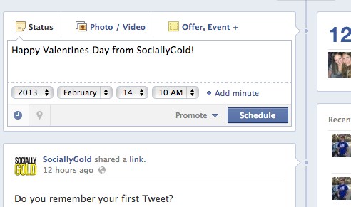 schedule facebook posts in advance