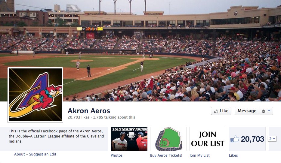 Akron Aeros Find Success with Facebook