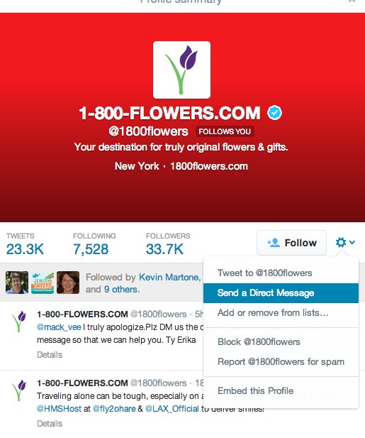 1-800-flowers twitter customer service2