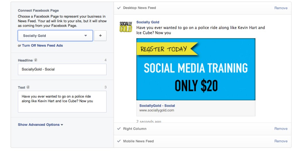How to create a facebook ad