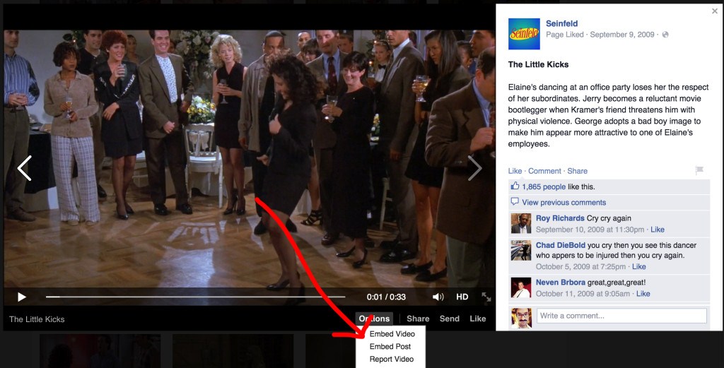 how to embed facebook video